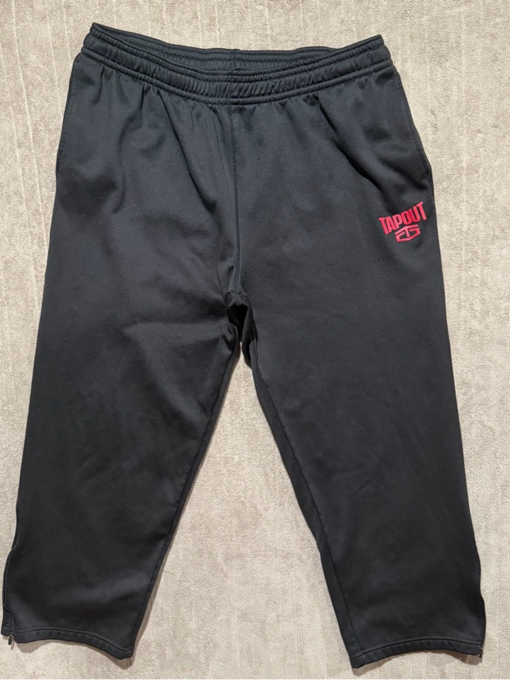 2015 TapOut Pants 3XL Black Red Sweatpants Logo MMA Workout Training Y2K UFC